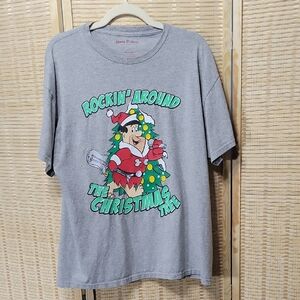 Fred Flintstone Christmas Graphic Tee - Hanna-Barbera - Men's L